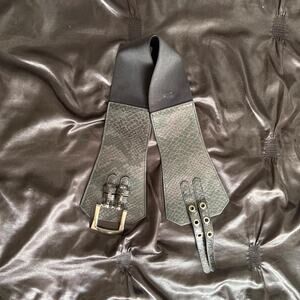 Bebe black leather waist belt